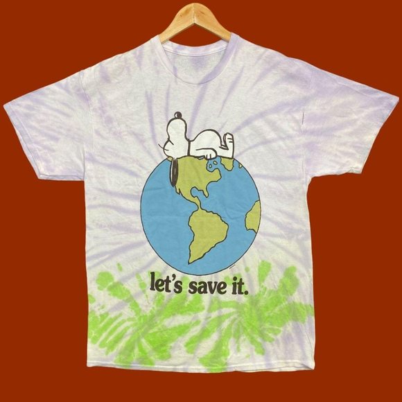Urban Outfitters Other - Snoopy tie dye Save the Planet tee Lrg